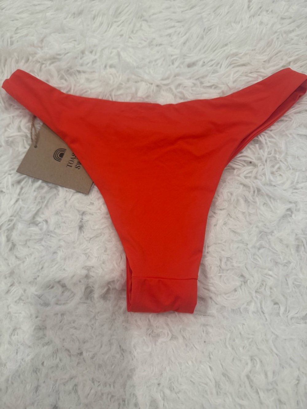 Toast Swim high hip bottoms in sunstroke orange